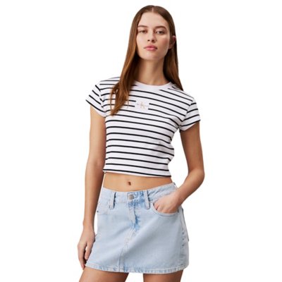 Tee-shirt à manches courtes femme Woven Label CALVIN KLEIN