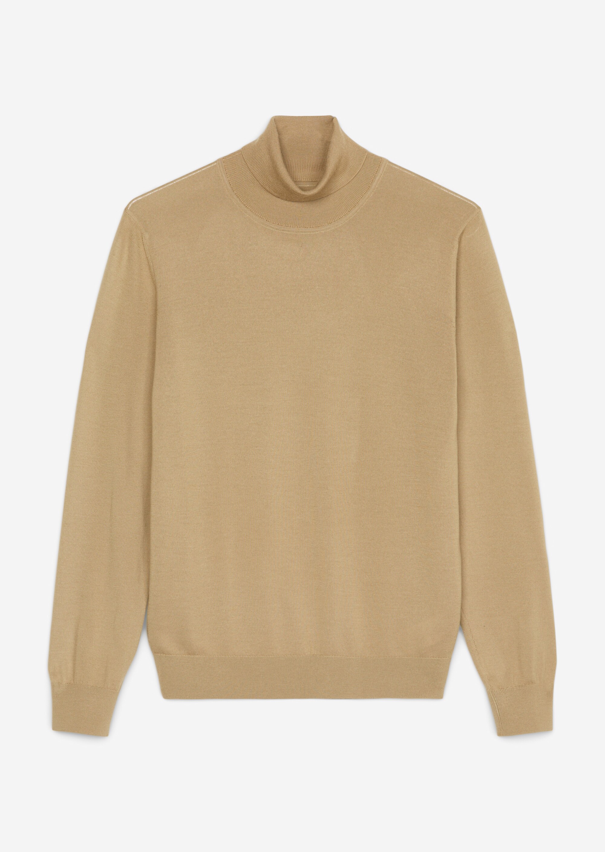 Rollkragen-Pullover shaped aus softer Schurwolle