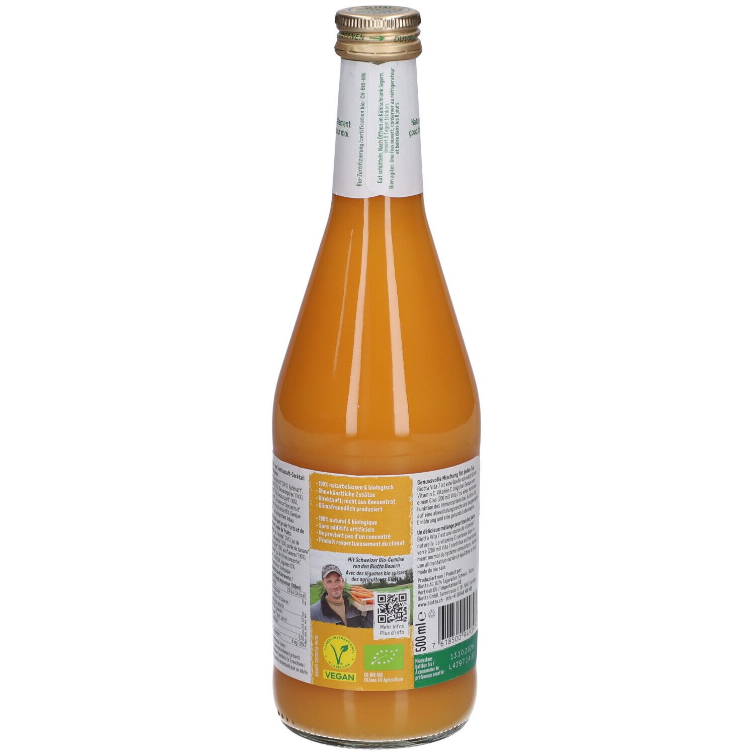 Biotta Vita 7 - Bio Saft aus Früchten & Gemüse für Safttage