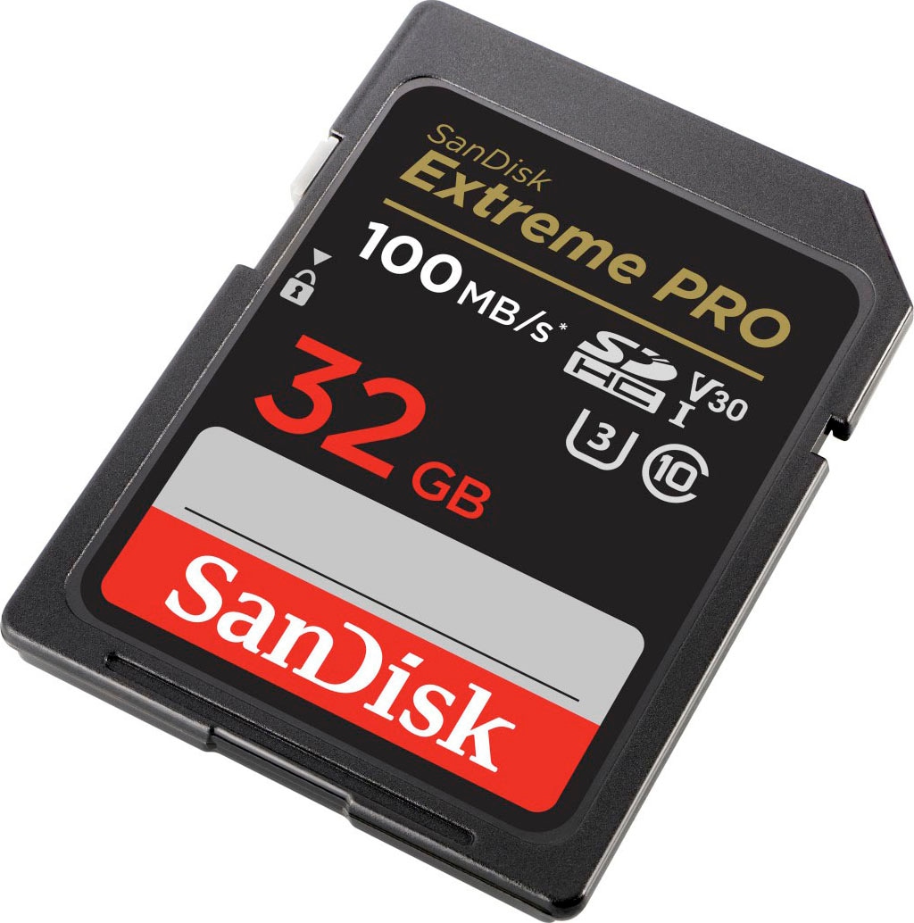 Sandisk Speicherkarte »Extreme PRO 32GB« (32 GB UHS Class 3 100 MB/s Lesegeschwindigkeit)