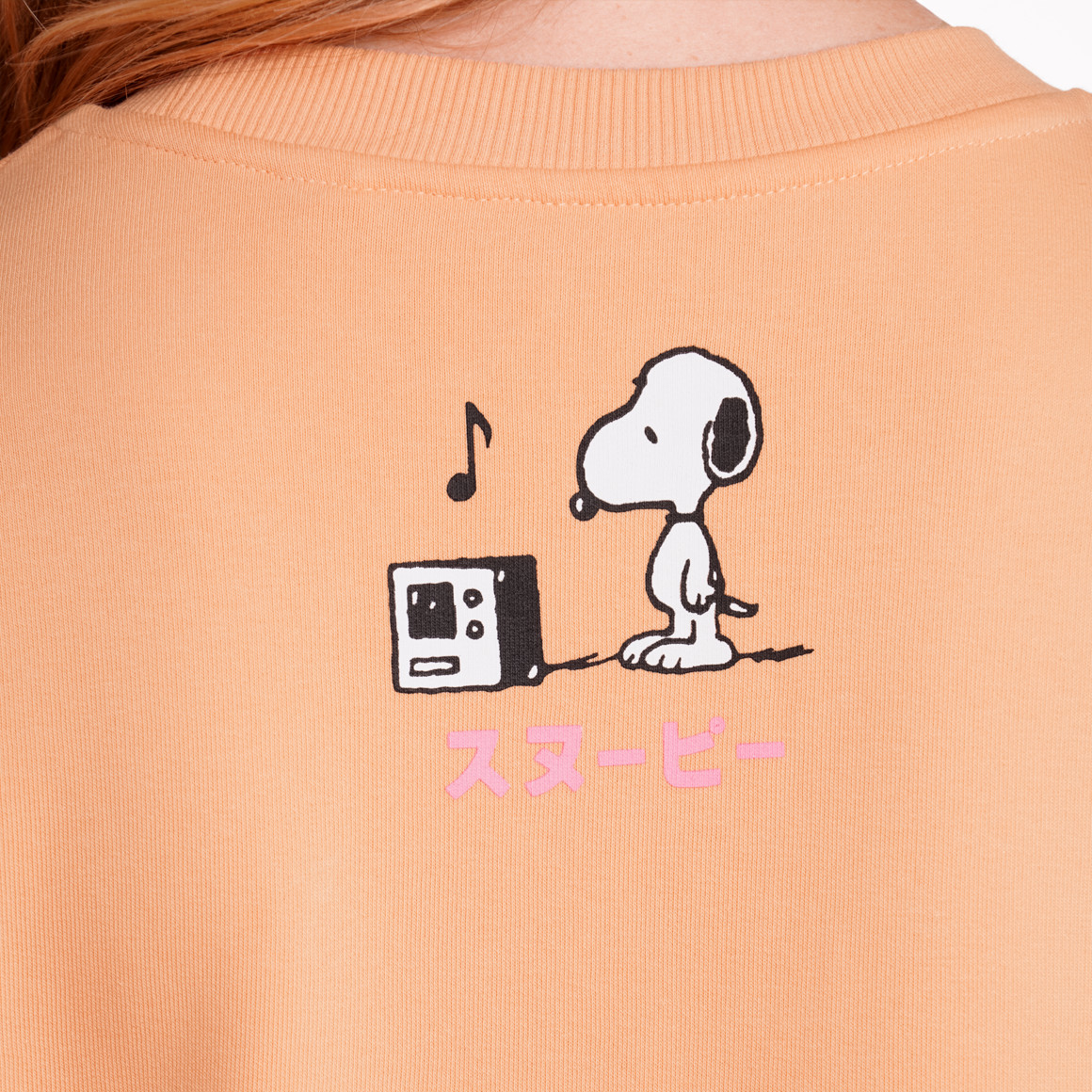Jonas Nielsen Peanuts Sweatshirt mit Brust-Print hellorange