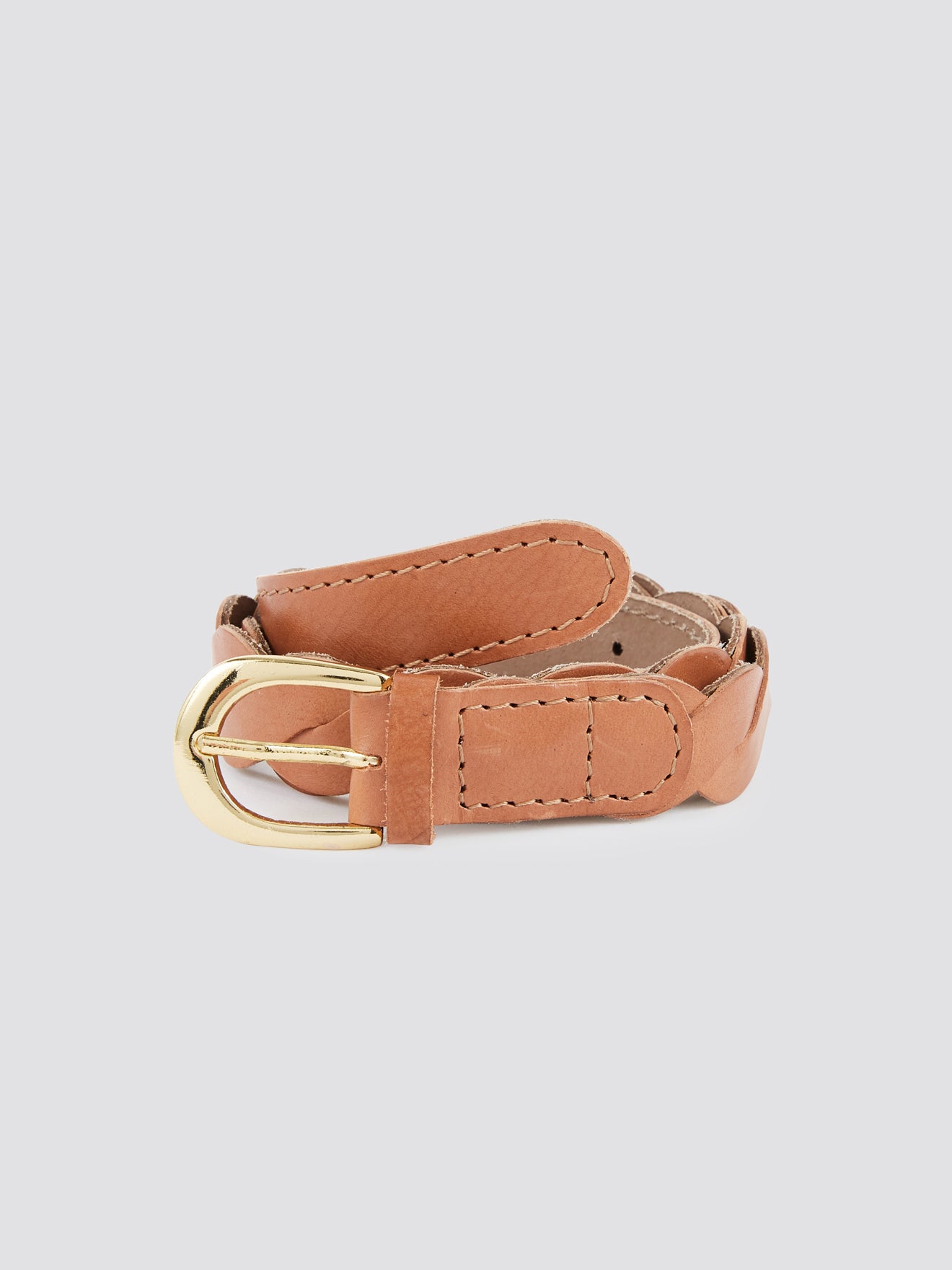 Ceinture tressée Fille en cuir