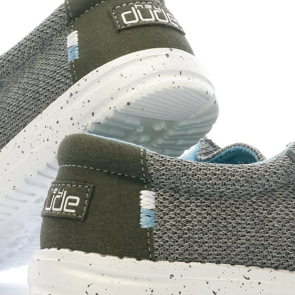 Hey Dude Chaussures Grise/Bleu Garçon Hey Dude Wally Youth