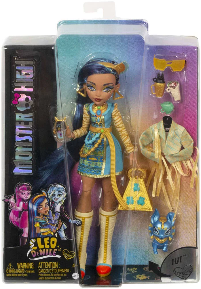MONSTER HIGH -  POUPEE CLEO DE NILE AVEC ANIMAL DE COMPAGNIE