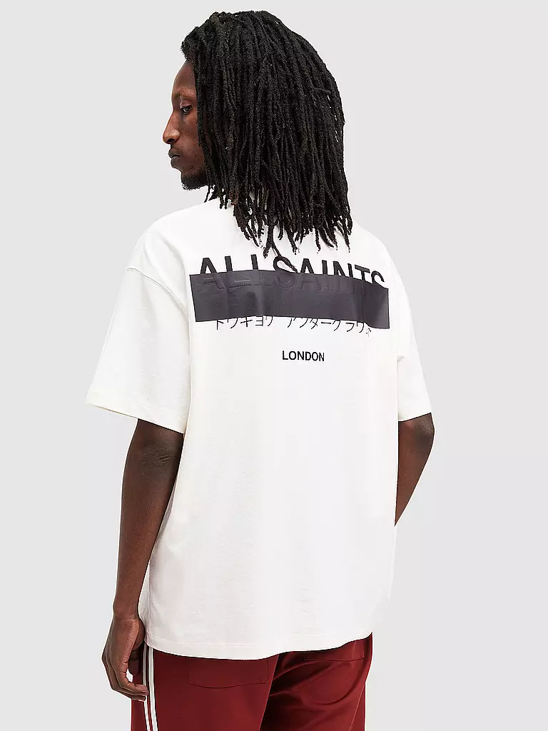 ALLSAINTS T-Shirt Oversized Fit REDACT weiss