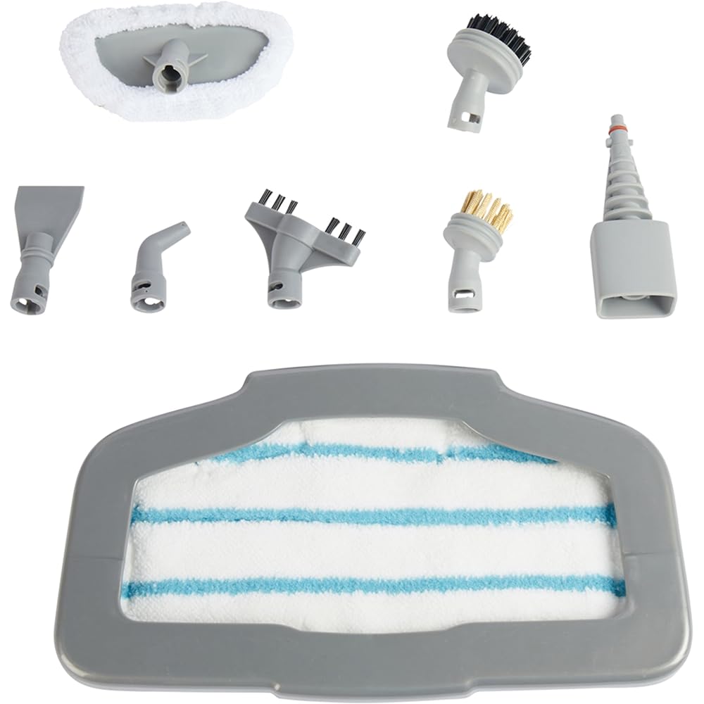 Petra PF01369VDE Nettoyeur vapeur vertical 14 en 1, conversion appareil à main, multi-usage, sans produits chimiques, assainisseur sols/tapis/maison, réservoir 350 ml, accessoires inclus, 1 300 W : Cuisine et Maison