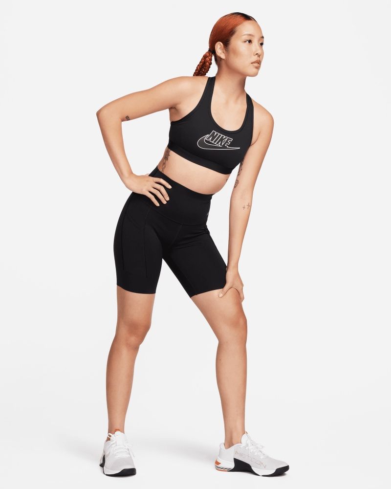 Brassière Nike Swoosh Noir pour femme