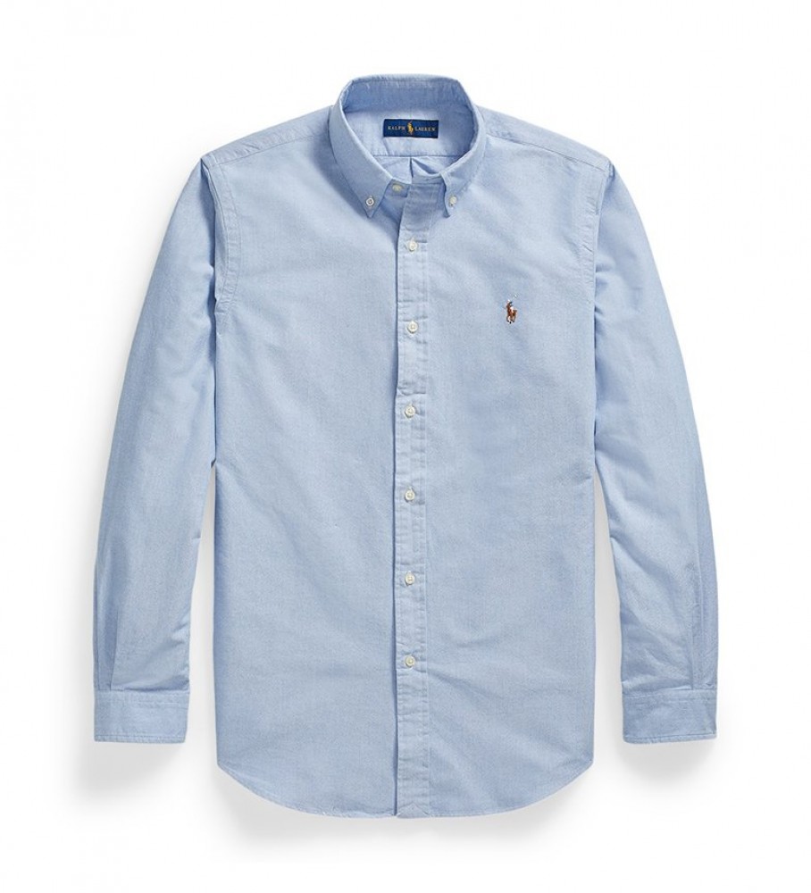 Camisa Ralph Lauren Custom Fit Oxford azul