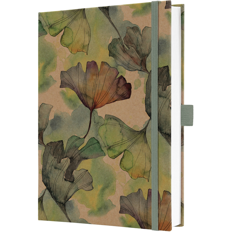 Jolie Pure Ginkgo Notizbuch, A5, liniert