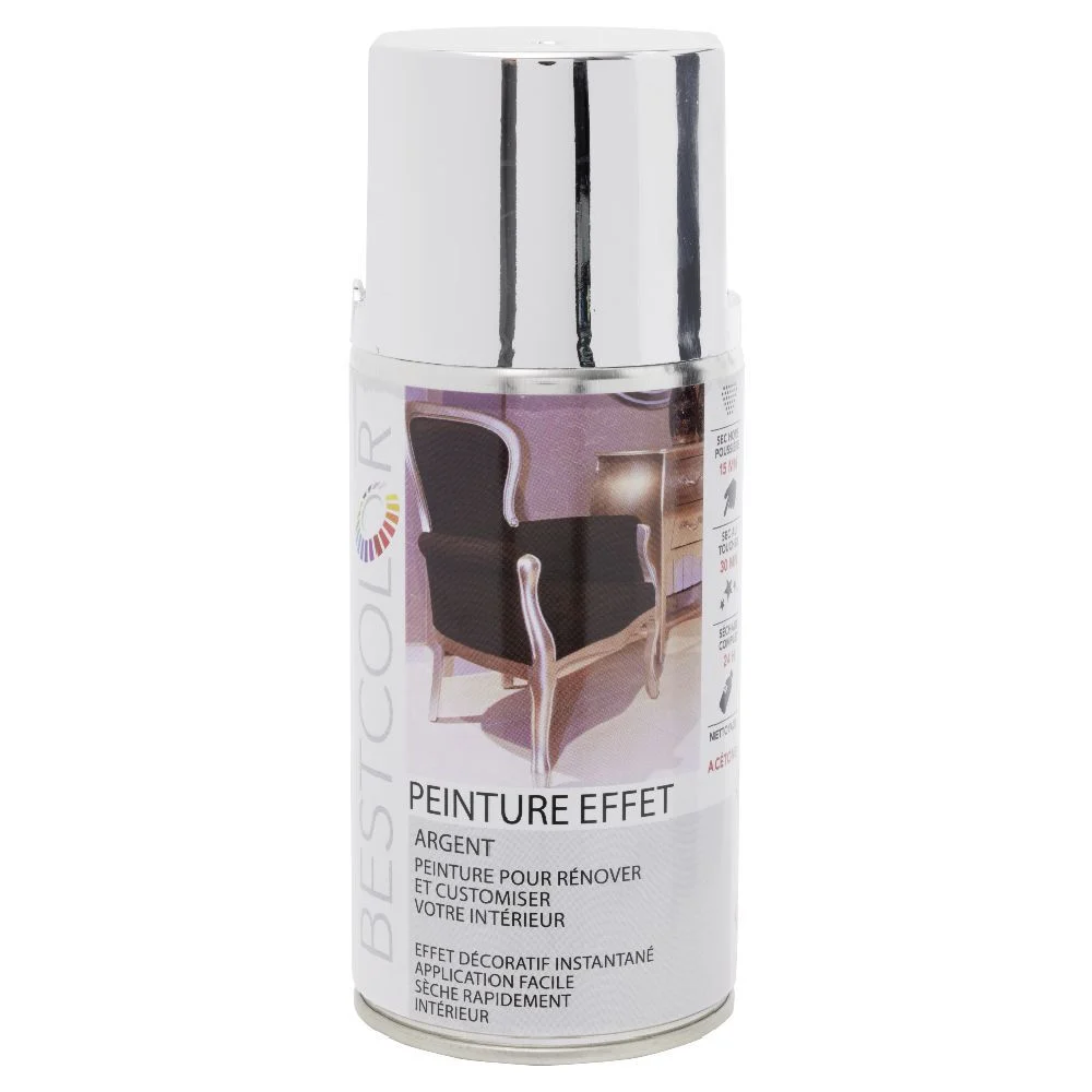 Peinture aérosol effet Chromé Argent 300 ml