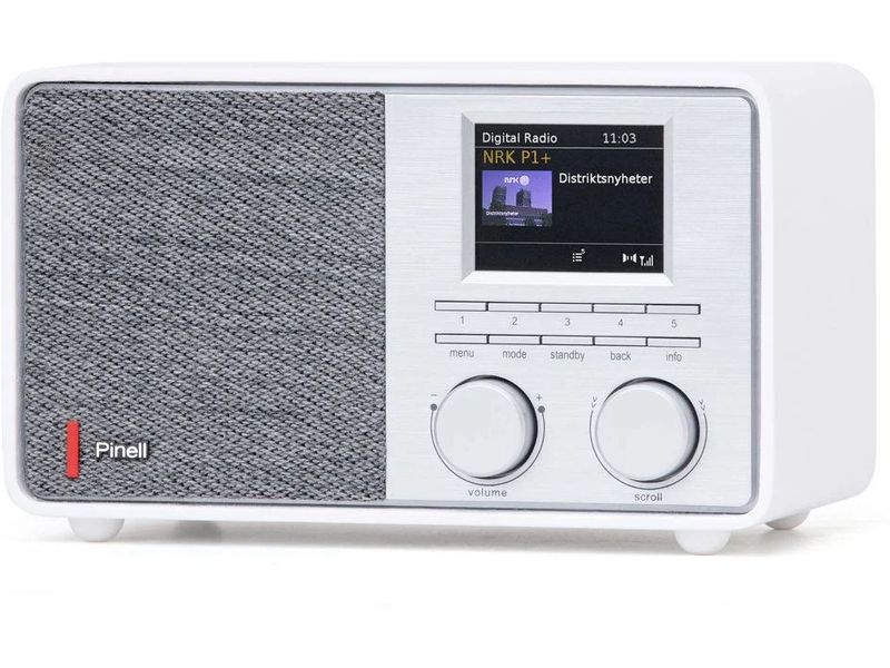 Pinell DAB  Radio Supersound 201 W Weiss Digitalradio mit DAB , FM, Internetradio, Bluetooth 5.0 und Spotify Connect
