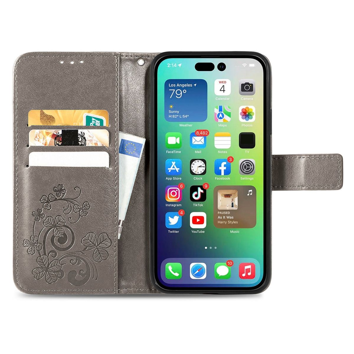 Hülle Handy Schutz für Apple iPhone 15 Pro Case Cover Klapp Tasche Wallet Etuis