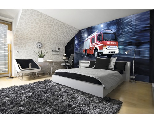 Vliesbehang 1924 VEXXL brandweerwagen 3-delige set 312 x 219 cm
