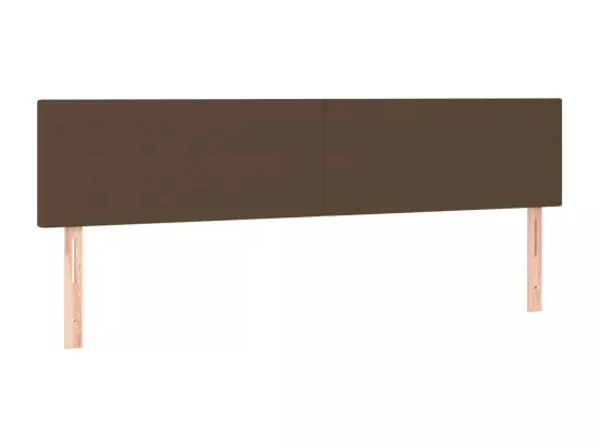 Sommier tapissier matelas et LED Marron foncé 180x200cm Tissu