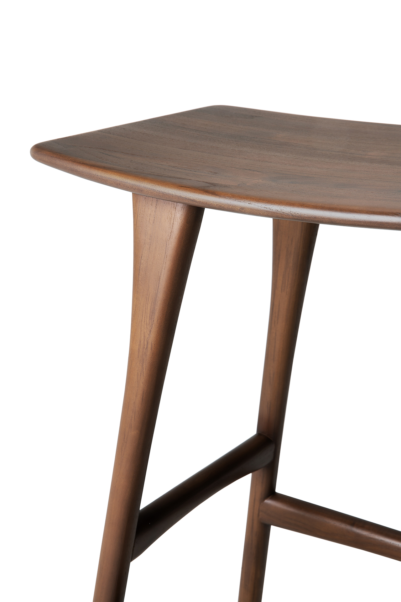 Osso bar kruk 80 - bruin teak - gelakt