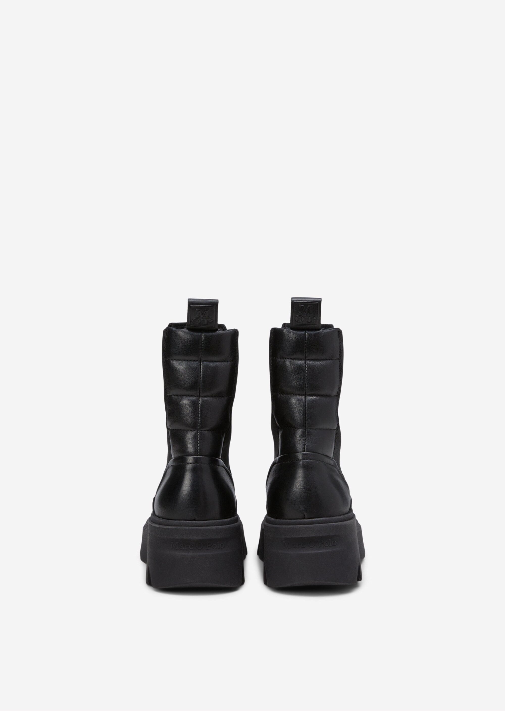 Hoher Chelsea-Boot mit rückseitigen Stepp-Details