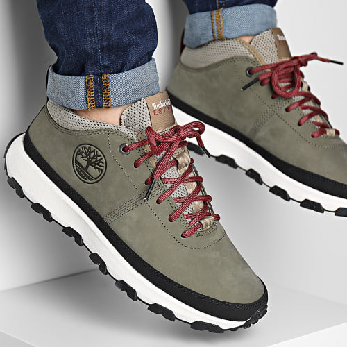 Baskets Windsor Trail Mid A5TY4 Dark Green Nubuck