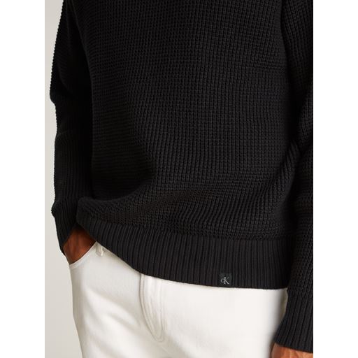 Calvin Klein Jeans Chunky Texture Striktrøje, Ck Black, XL