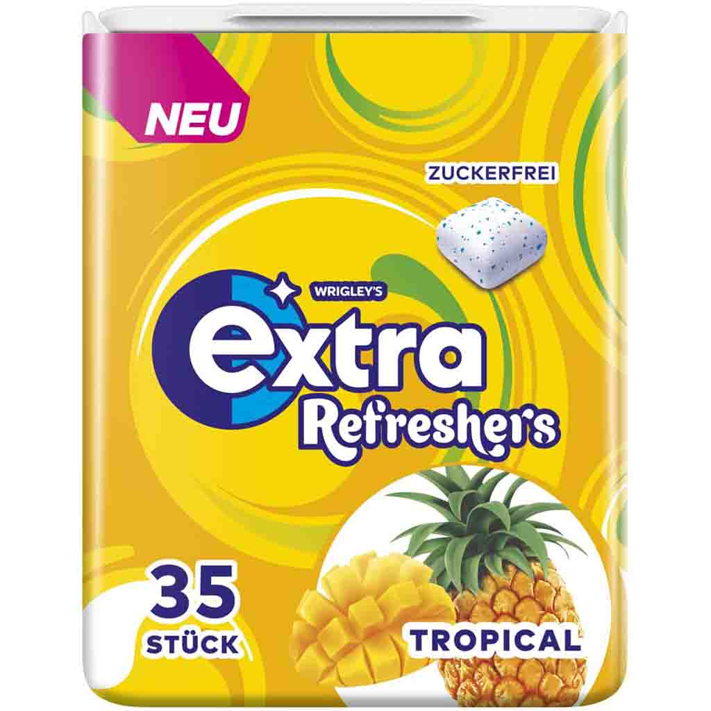 Wrigleys Extra Refreshers Tropical 35er zuckerfrei 6x78g=468g MHD:27.12.25