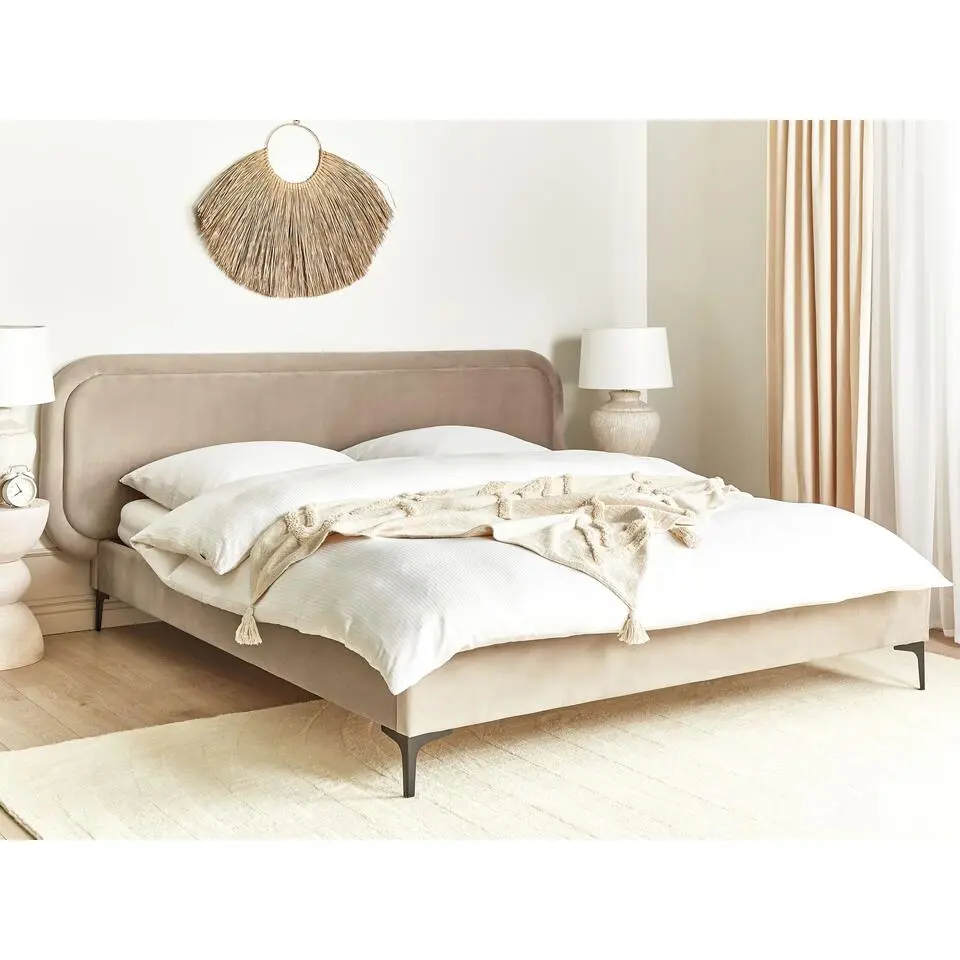 SUZETTE - Tweepersoonsbed - Beige - 180 x 200 cm - Polyester