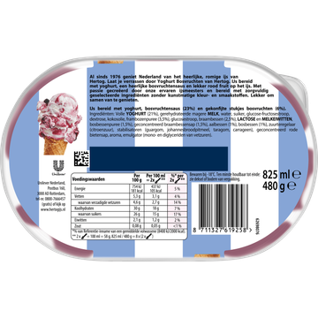 Hertog IJs IJssalon Yoghurt Bosvruchten 825ml