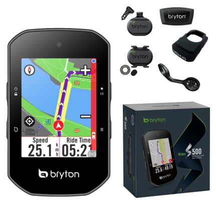 Compteur GPS Bryton Rider S500 T (  Ceinture Cardio/Capteur Cadence/Capteur Vitesse)