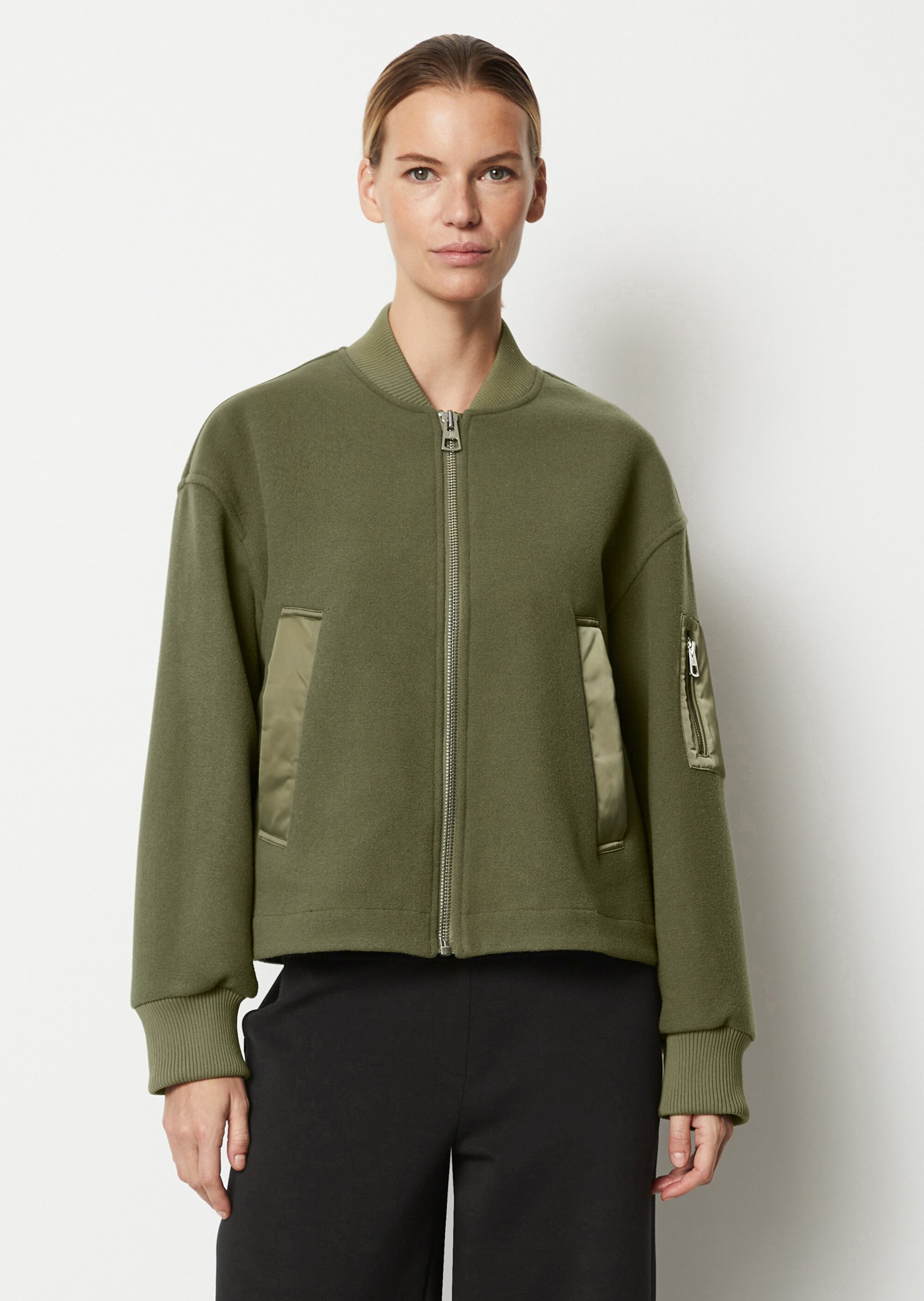 Blousonjacke relaxedaus Wolle-Mix