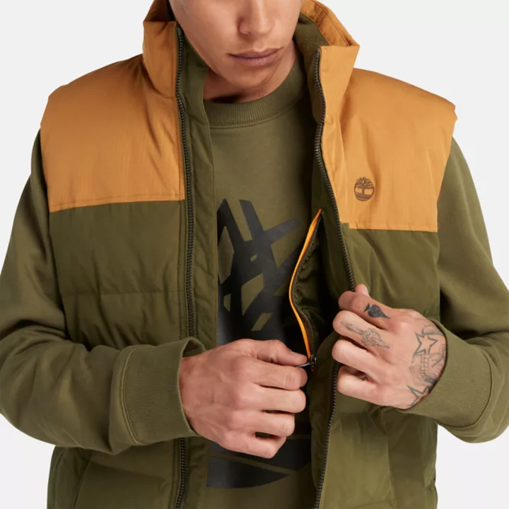 Colete acolchoado Welch Mountain para homem, na cor verde.