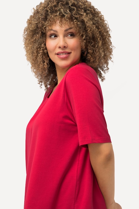T-Shirt, A-Linie, V-Ausschnitt, Halbarm