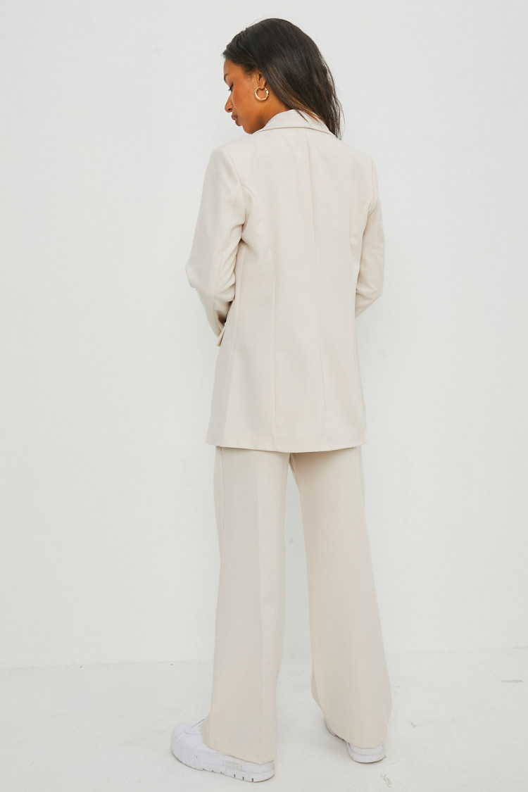 Ensemble 2 pièces blazer + pantalon beige