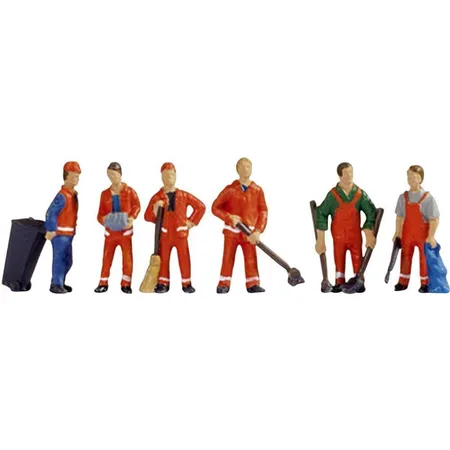 NOCH Figuren Stadtreinigung, Set 6 Stück, Spur H0