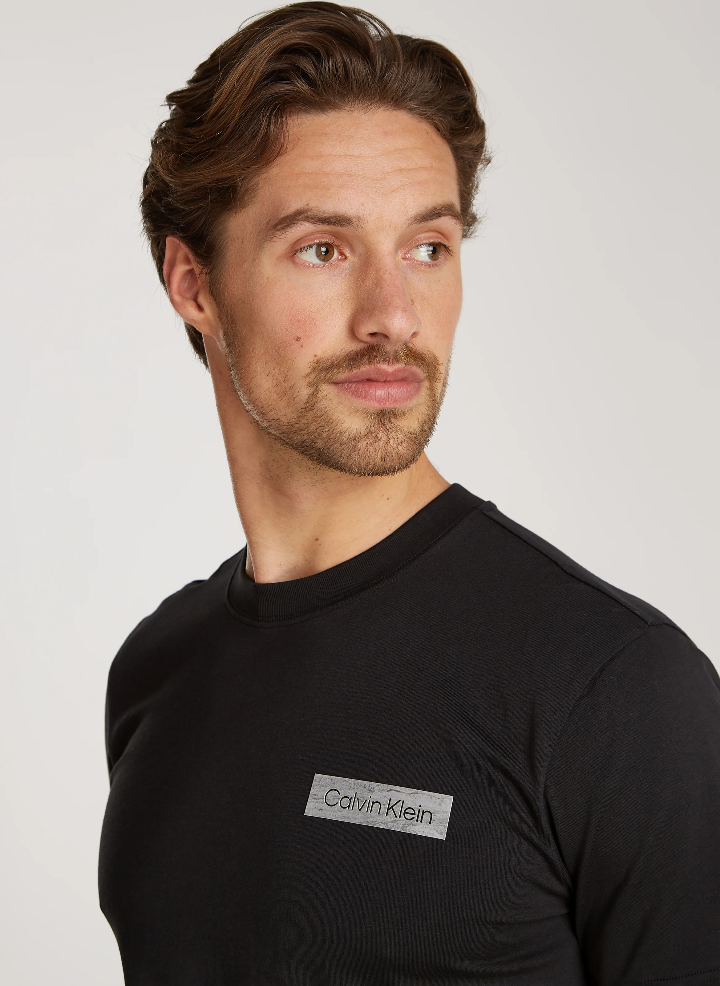 Tee-shirt col rond droit en coton bio | Gris