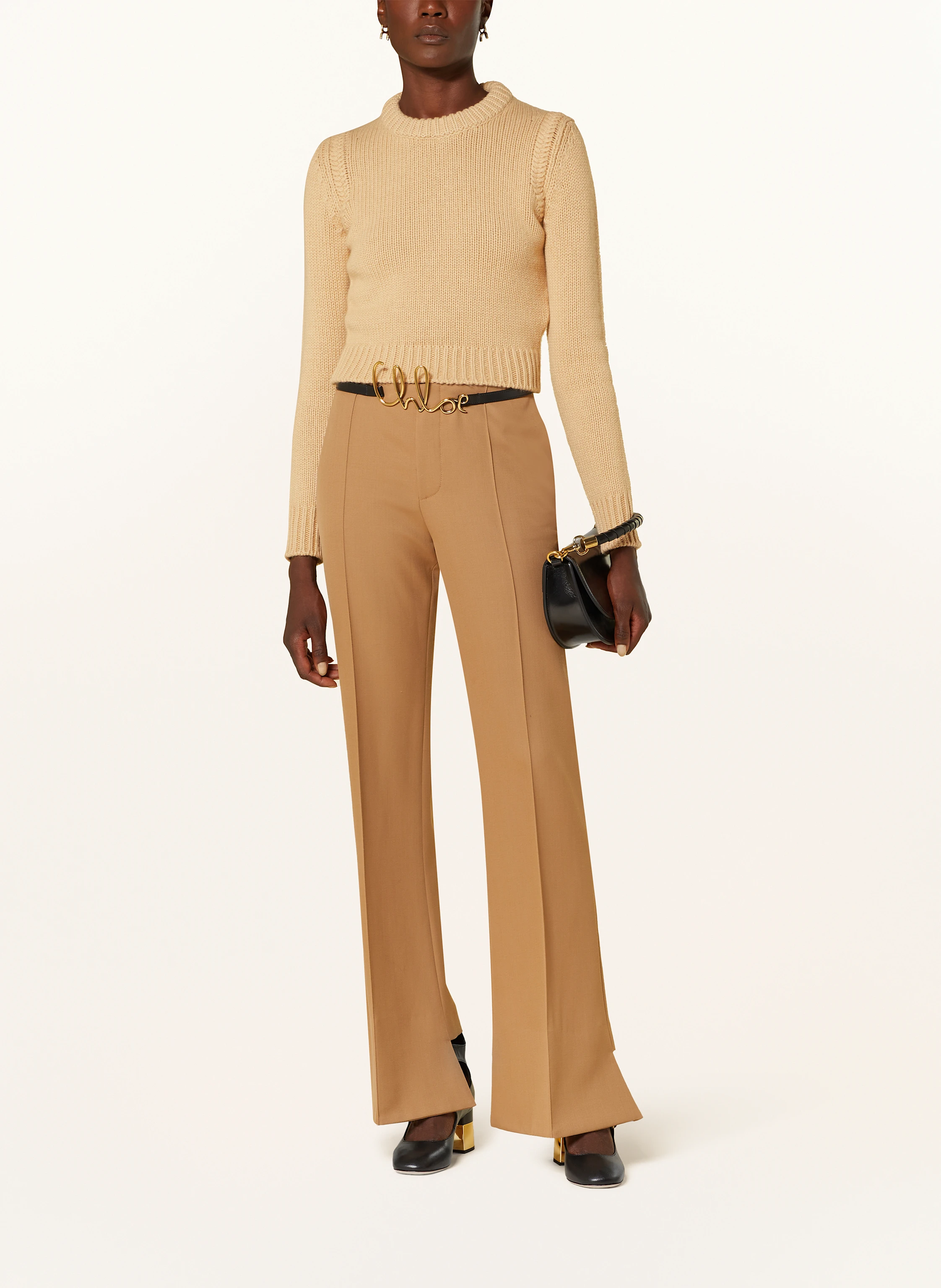 Chloé Cropped-Pullover mit Cashmere