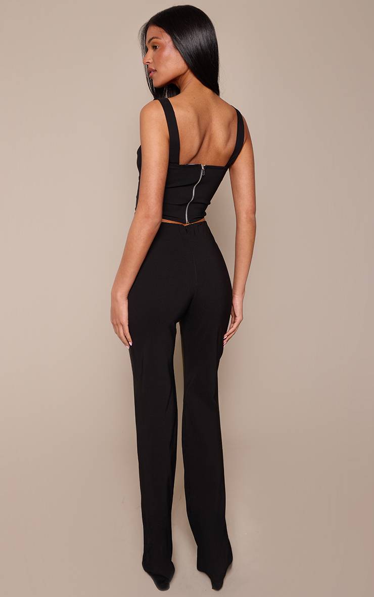 Noir Pantalon Tissé Extensible Tall Coordonné