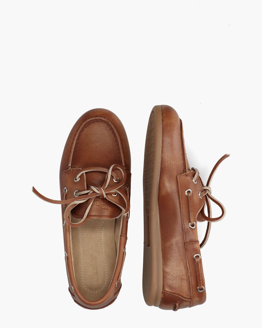 Posa Boat Loafer Cognac Dames Veterschoenen