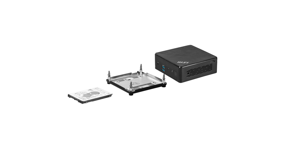 MSICubi 5 12M-459EU pc-systeem  (Zwart | Core i5-1235U | Iris Xe Graphics | 8 GB | 512 GB SSD)