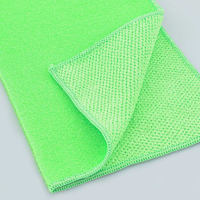 Chiffon microfibre double face vert
