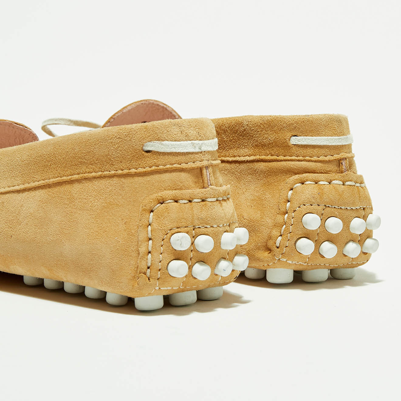 Flavio Création Mocassins en Velours de Cuir Mariela beige/blanc