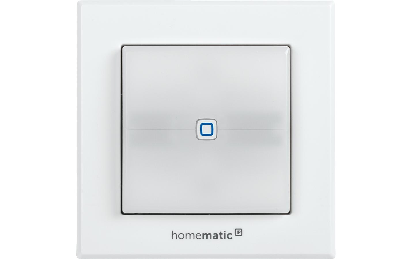 Smart Home Funk-Schaltaktor für MarkenschalterNetzbetriebener Funk-Schaltaktor mit zwei Tasten samt Signalleuchte – HmIP-BSL