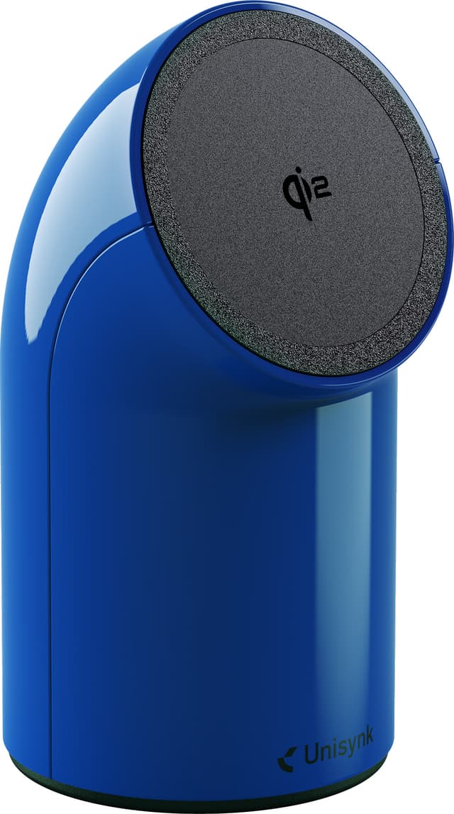 Unisynk Stand2 Qi2 wireless desk charger (blue)
