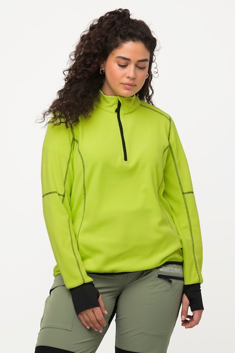 HYPRAR Fleece-Sweatshirt, Stehkragen, Langarm