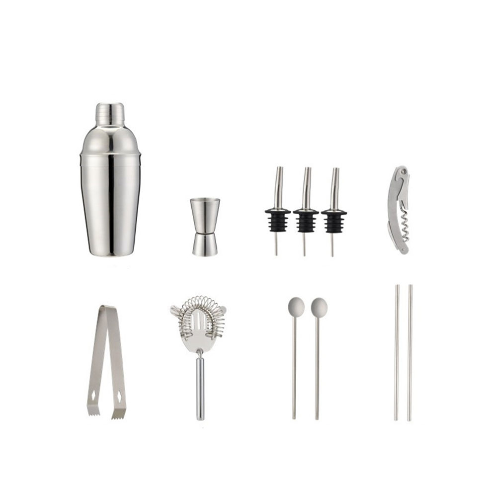 (14-tlg. Set) 0.55L Edelstahl Cocktail Mixer Bar Shaker Kit
