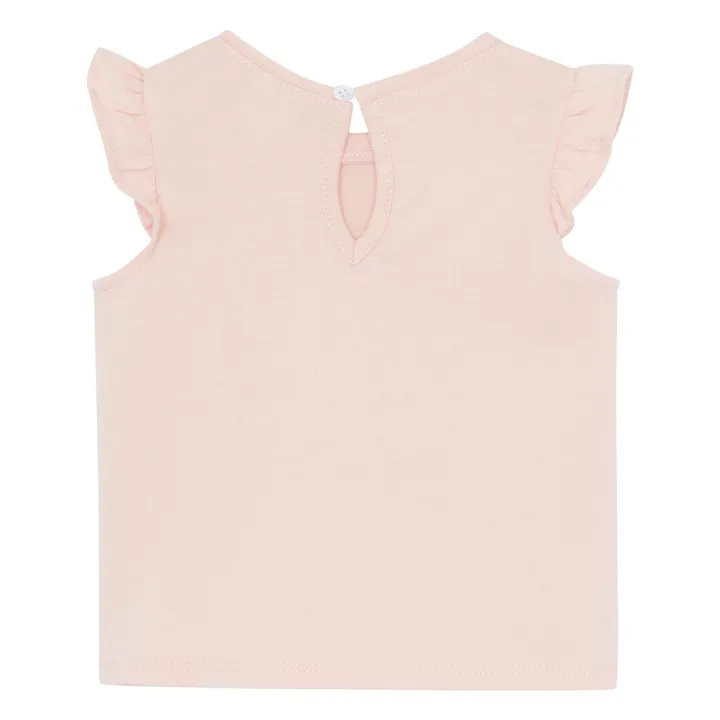 Bonton T-Shirt Volants Tika Coton Bio | Rose