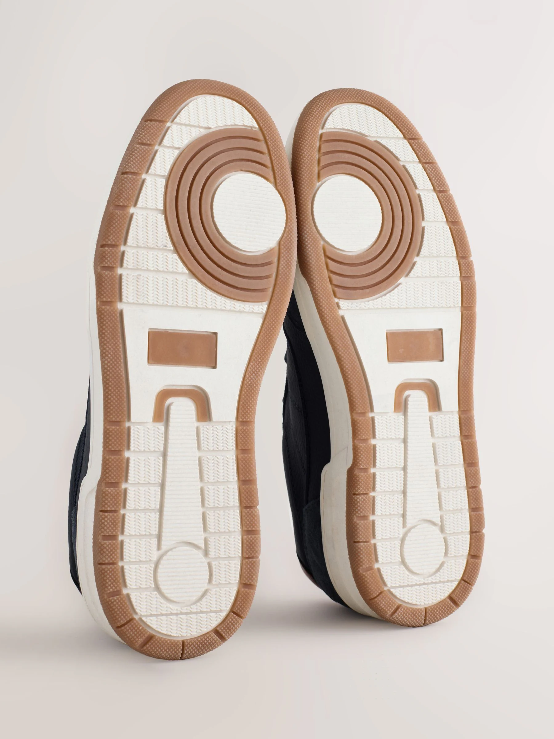 Marineblauw - Smart Casual Trainers with Suede Trim