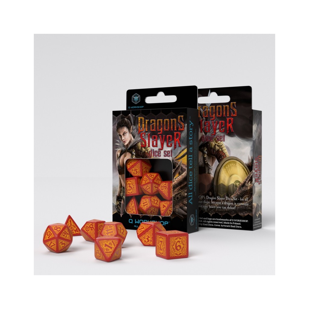 Dragon Slayer Red & Orange Dice Set