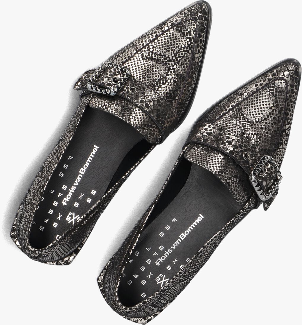 zilverkleurig floris van bommel loafers sfw-40051 gynni
