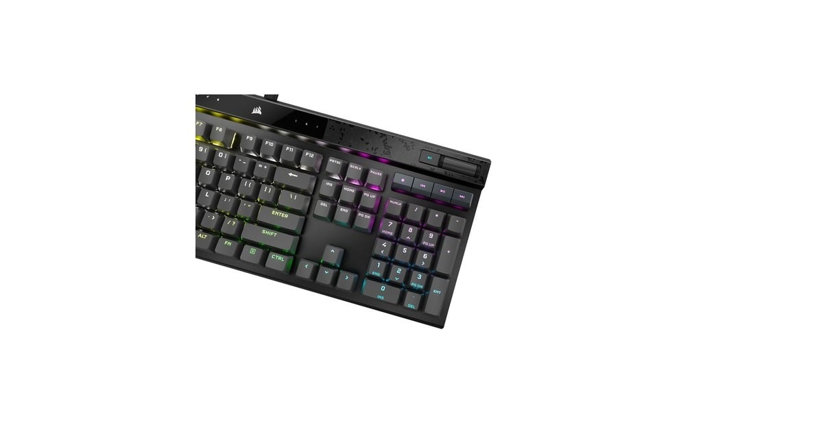 CorsairK70 MAX RGB, gaming toetsenbord  (Zwart, US lay-out, Corsair MGX, RGB leds, PBT double-shot)