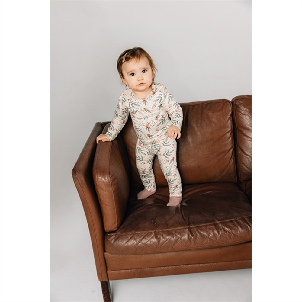 White Swan Bell Aop Holiday Leggings