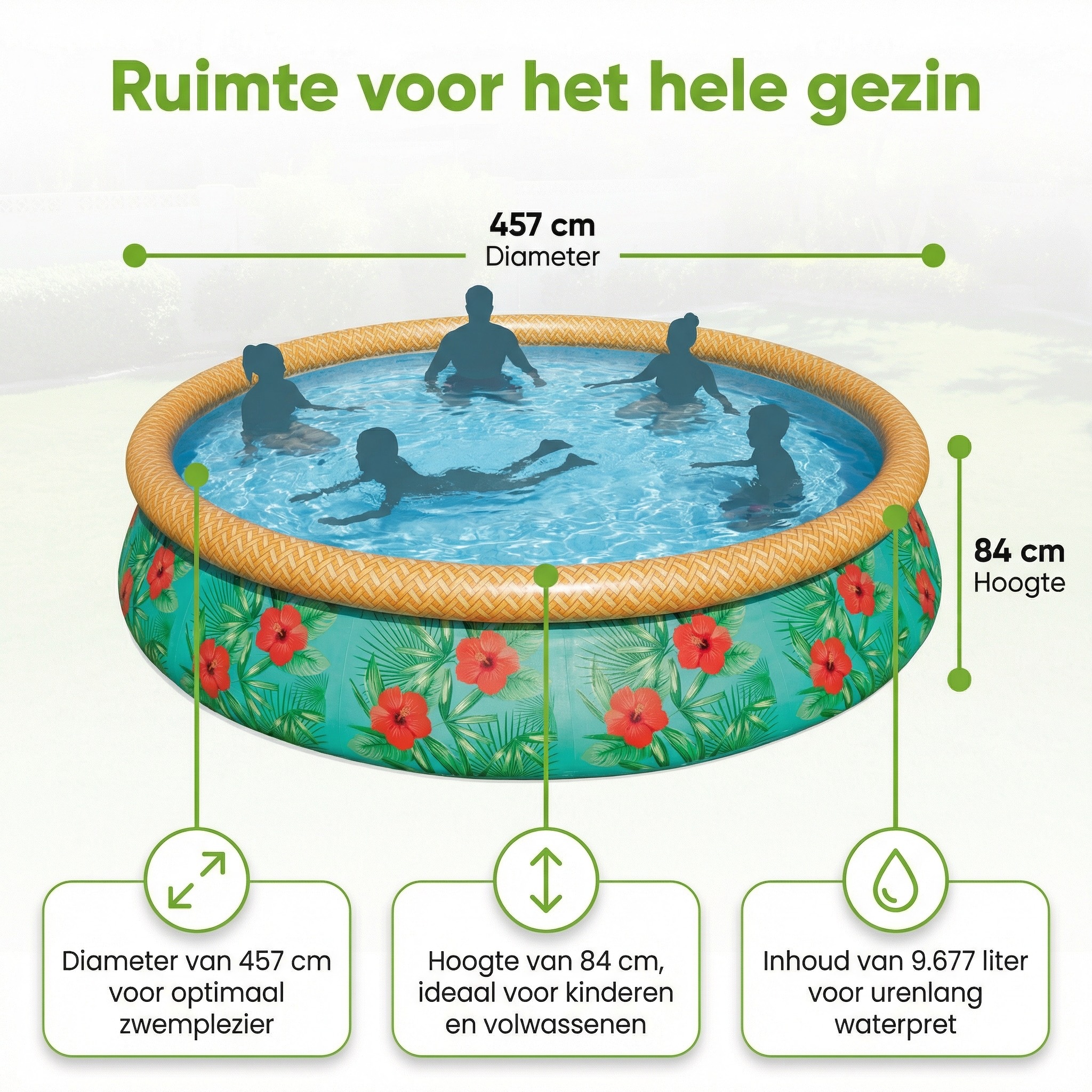 Bestway Fast Set 457x84cm Zwembad – 3-delig