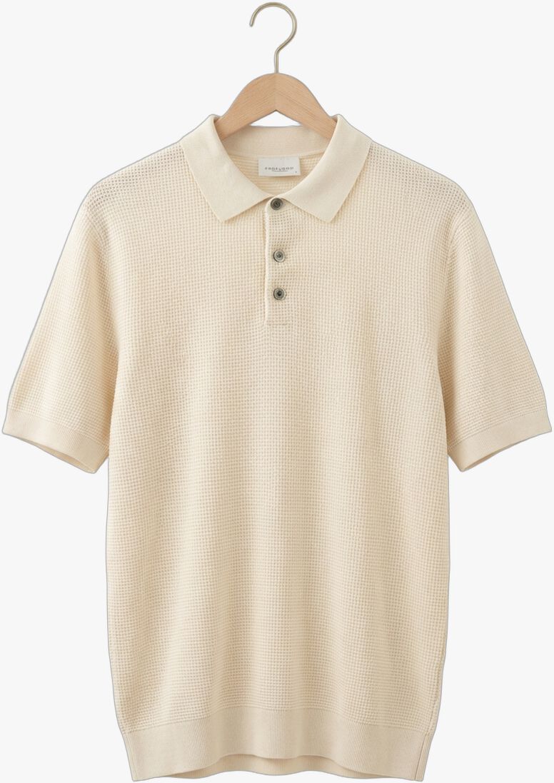 ecru profuomo polo polo ss aero ease waffle structure
